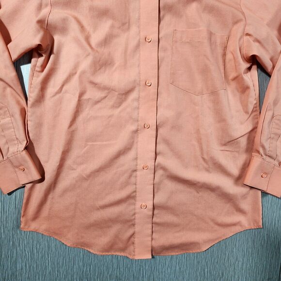 Foxcroft Wrinkle Free Classic Fit Button Up Shirt Salmon Women's Size 6 - Picture 2 of 10
